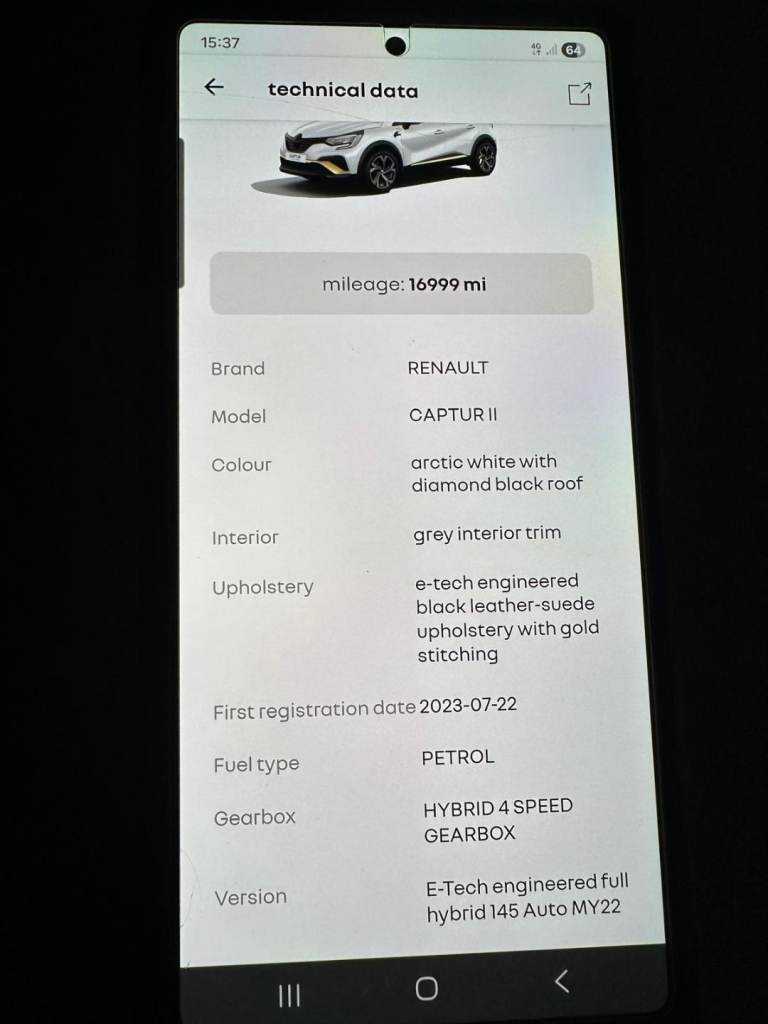 Renault, CAPTUR, Hatchback, 2023, Other, 1598 (cc), 5 doors