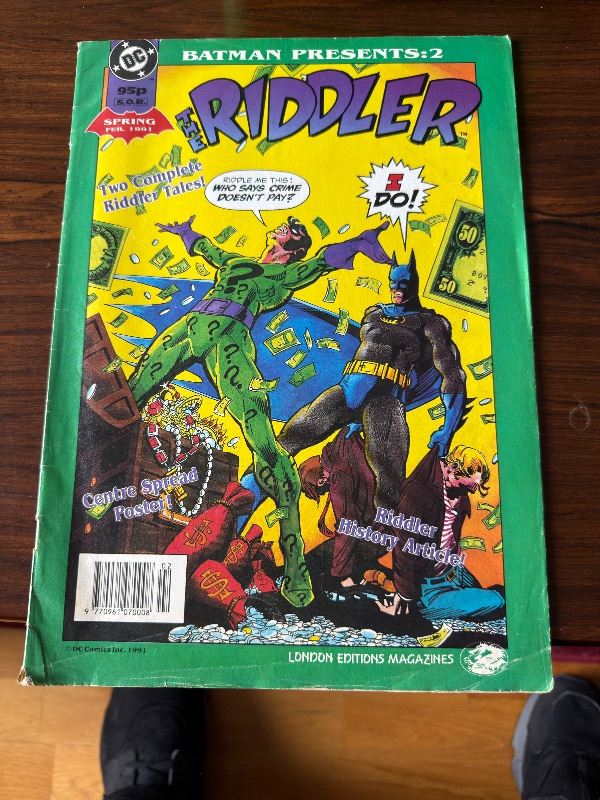 Vintage Batman Presents The Riddler No. 2 Comic – Spring 1991 – DC Comics