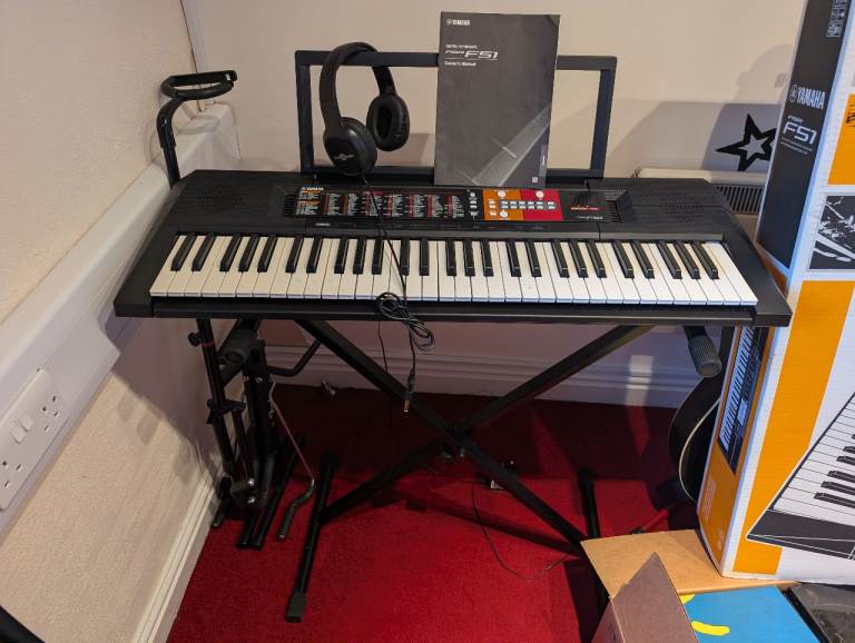 Yamaha PSR F51 Portable Keyboard X Frame Package