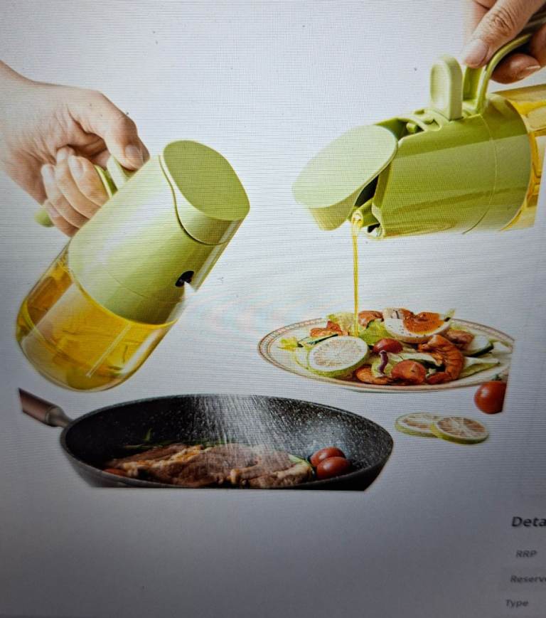 image for oil glass bottle 2 in 1 dispenser and pourer