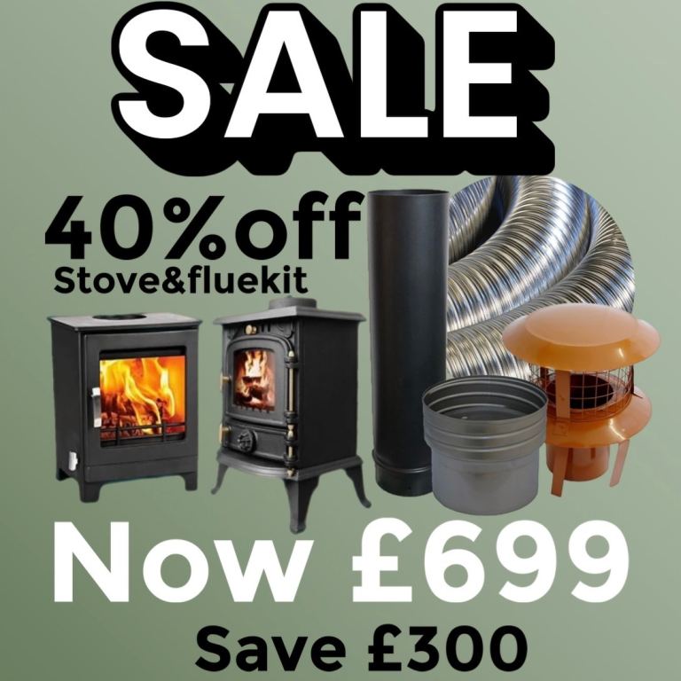 Multi fuel wood burning stove flexi flue kit 