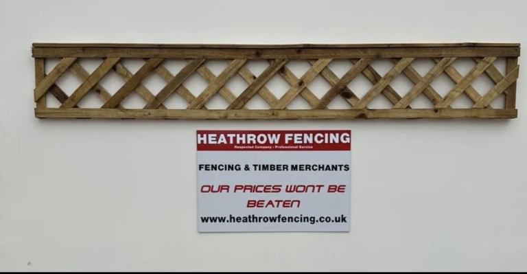 1ft Diamond trellis fence panel 