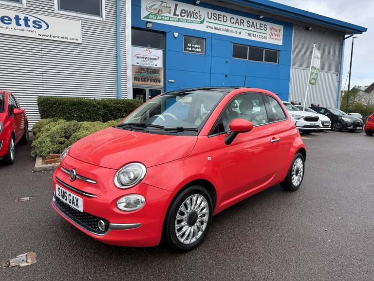 2016 Fiat 500 1.2 Lounge Hatchback 3dr Petrol Manual Euro 6 (s/s) (69 bhp)