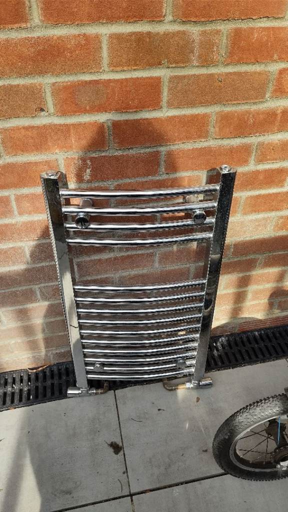 Chrome radiator ideal for bathroom/ cloakroom/utility
