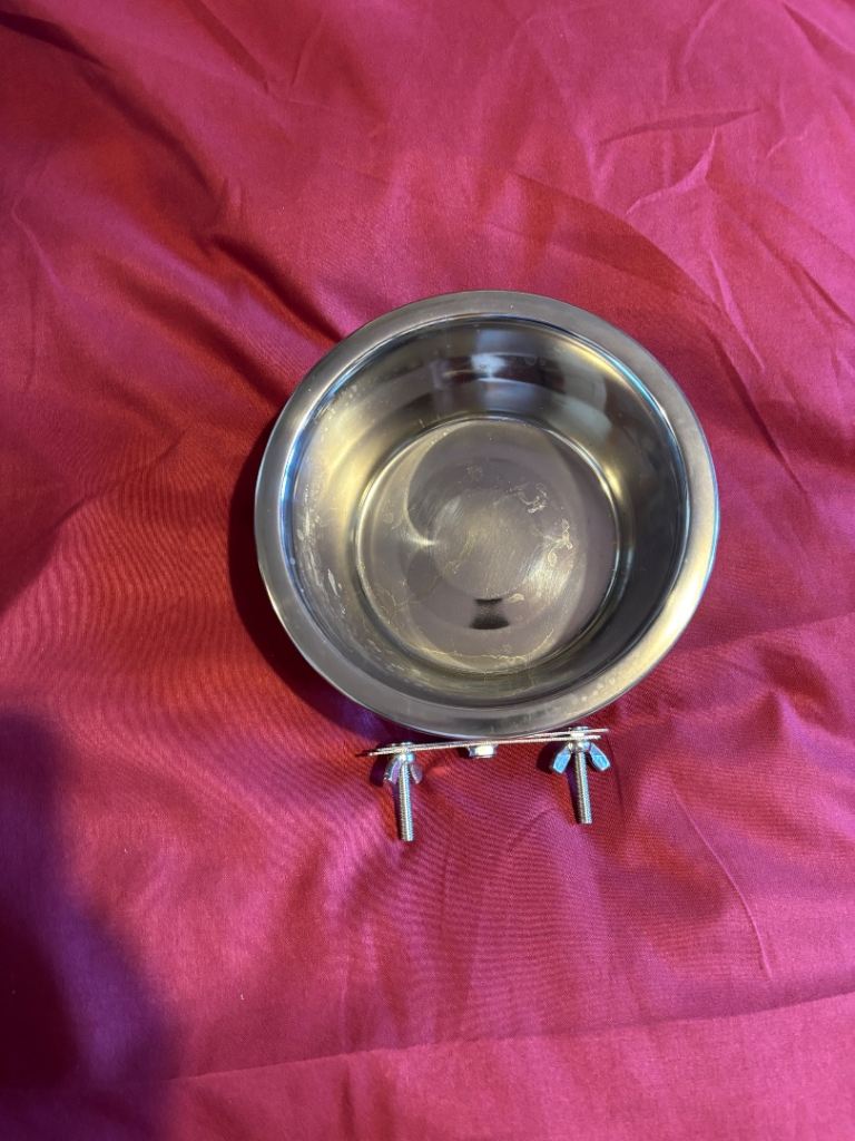 Dog bowls for cage ,one food one water 