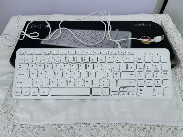 Perixx Slimline Wired Computer Keyboard  New In Box 