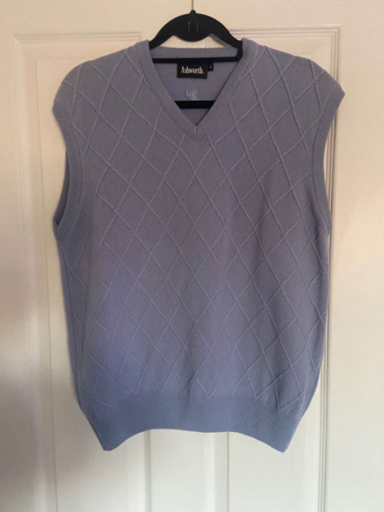 Ashworth Cornflower Blue Sleeveless Sweater