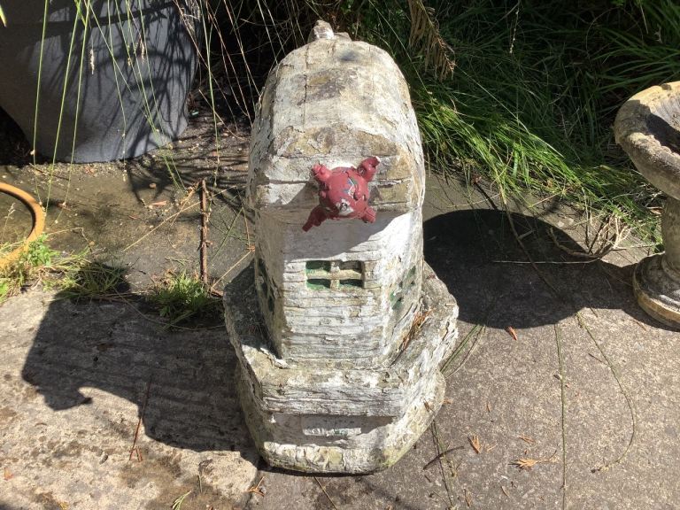 Garden Stone Windmill Ornament - Weathered Look