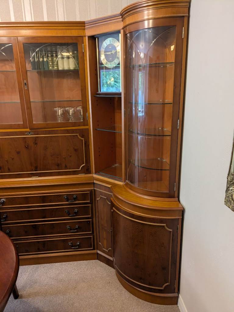 Vintage display cabinet with bar