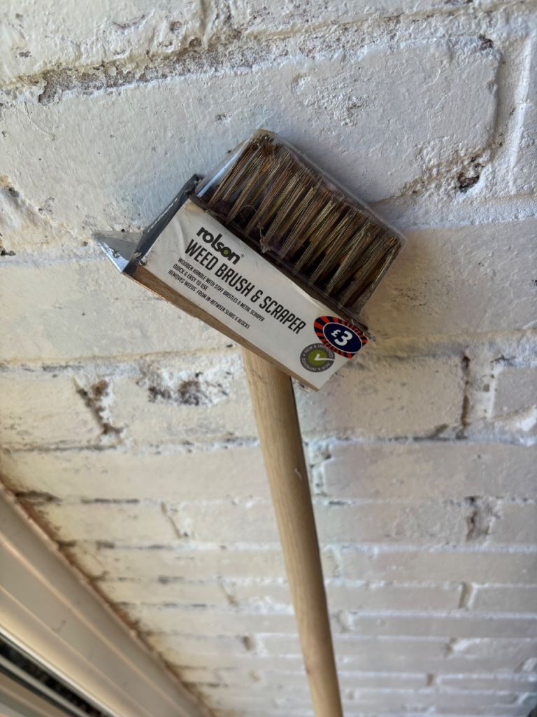 Weed scraper brush 