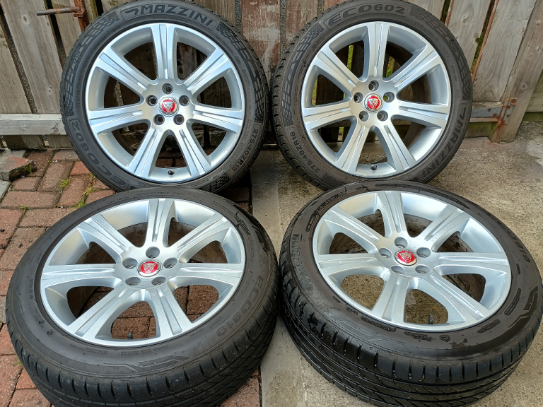 18" JAGUAR XF XE XJ XK ALLOYS 5x108 WHEELS GOOD TYRES