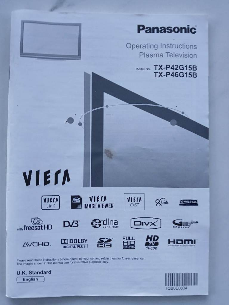 Panasonic TX-P42G15B Television for sale