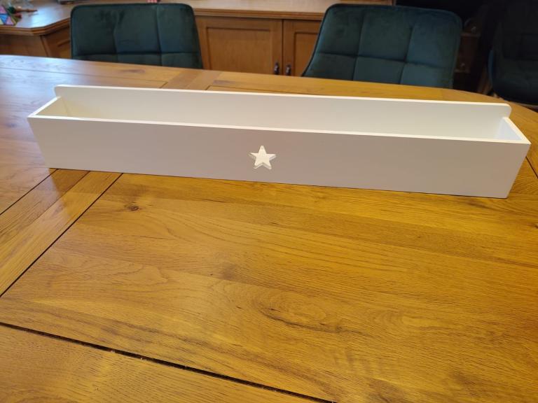 Lovely White Wooden Children’s Bookshelf - with star cutout 