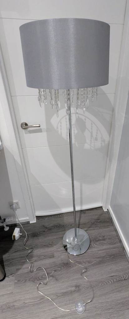 2x Like New NEXT Pendant Lamps / Chrome-Satin Grey Floor Lamp & Table Lamp / RRP £150 *Now £12*