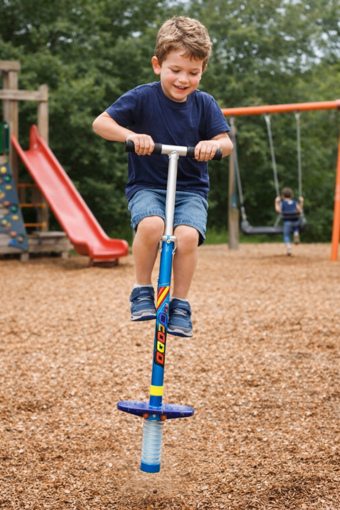 Blue Pogo Stick – Fun Outdoor Toy