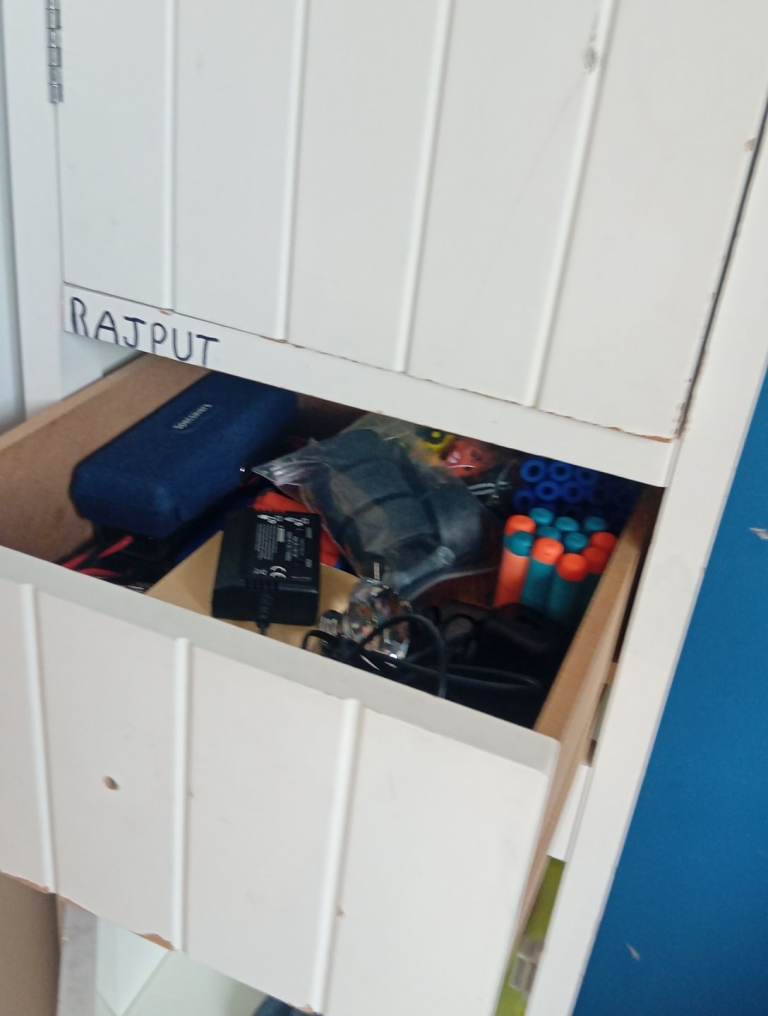 White Wooden Storage Cabinet with Drawer and Shelf