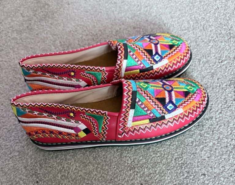 Womens Moroccan Traditional Handmade Leather Berber Babouch Shoes Size Uk 6.5