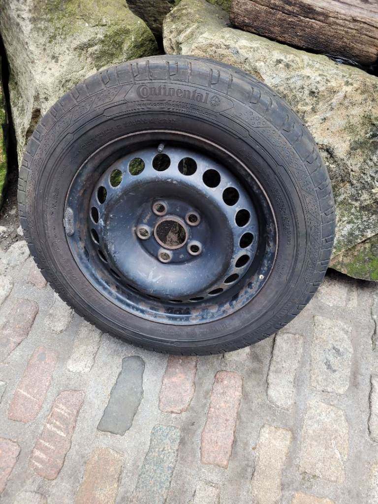 Vw Transporter T5 T6 steel spare wheel with very good continental tyre size 205 65 16c 