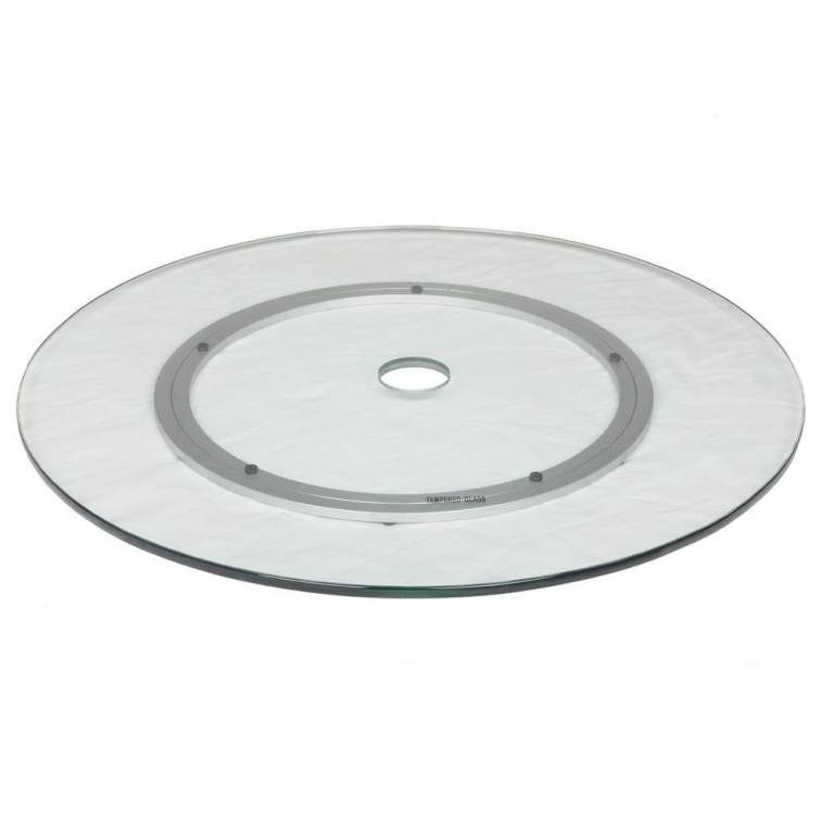 Glass Lazy Susan Turntable for Dining Table, Garden Table, or Weddings and Events - 90cm (35 Inch).