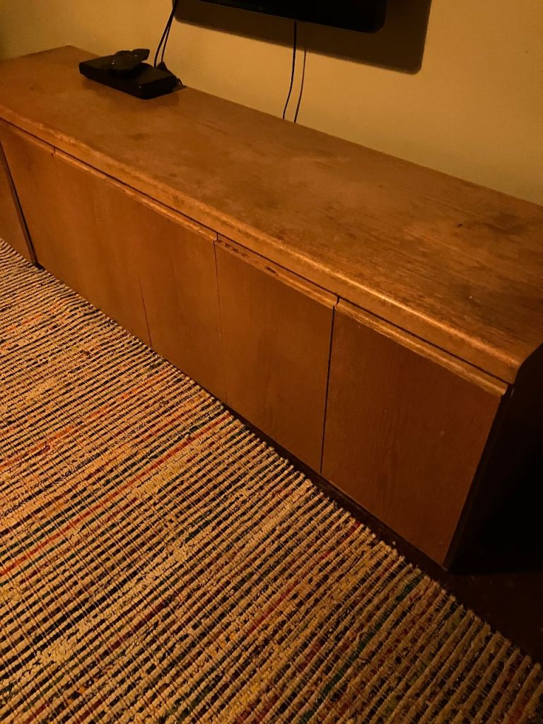 Solid wood sideboard, needs work