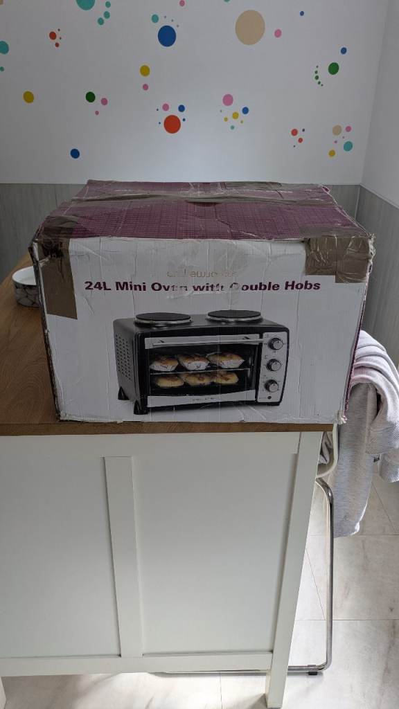 24L Mini Oven with Double Hobs – Brand New in Box