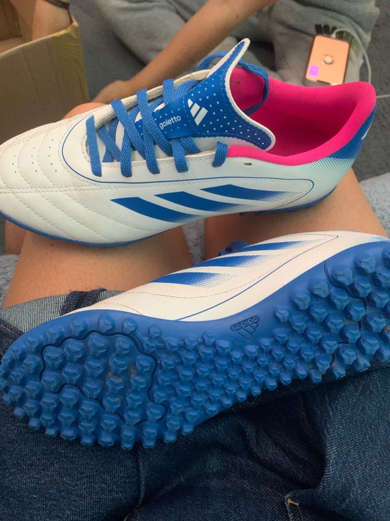Adidas Copa Gloro Football Boots - White and Blue, As Good As New