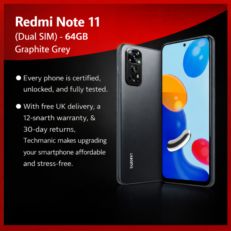 Redmi Note 11 (Dual SIM) - 64GB - Graphite Grey (Unlocked) Smartphone