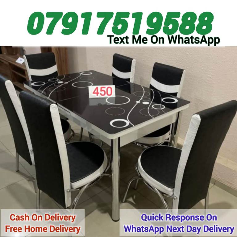 Dining table with chairs- Colour Available