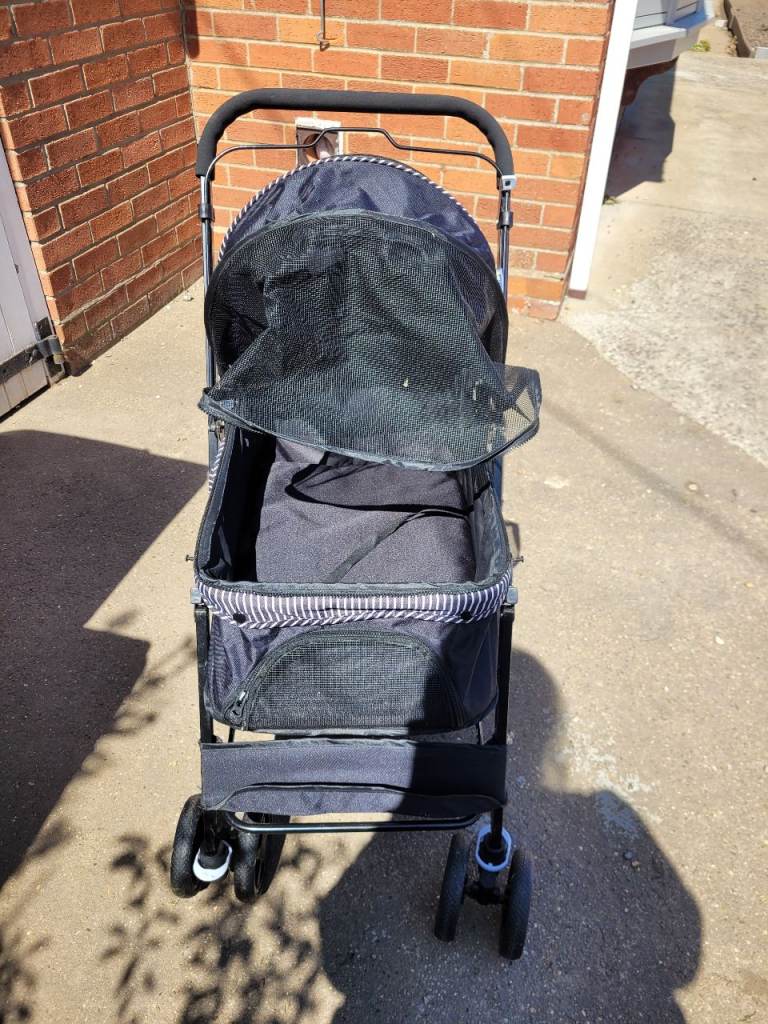 PAWHUT foldable pet stroller, reversible handle