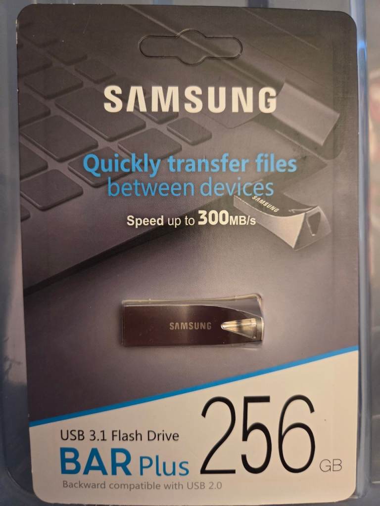 25x Genuine Samsung BAR Plus 256GB USB 3.1 Flash Drives - SEALED