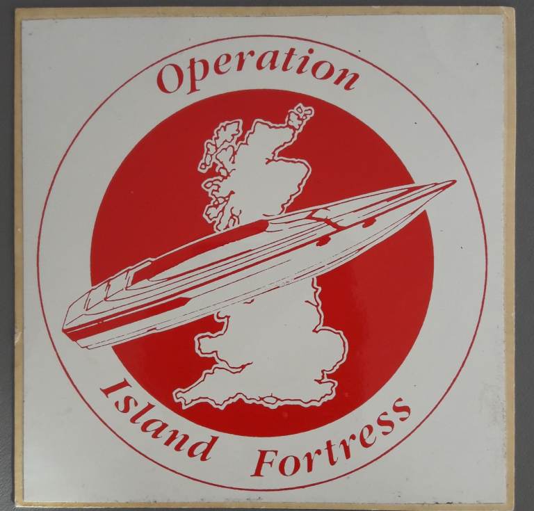 Stickers Royal Navy Operation Island Fortress x 2 – post or collect