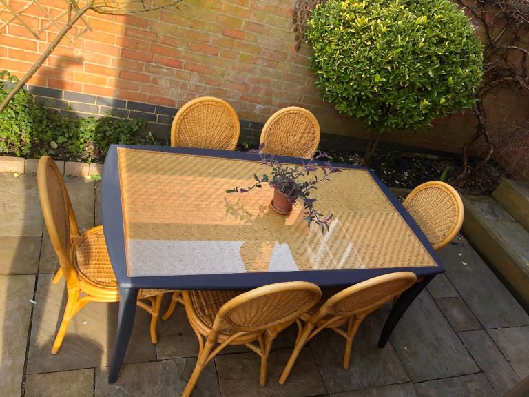 Bamboo table and  x6 chairs