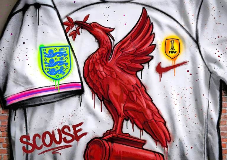 A3 SCOUSE Graffiti Redbird World Cup Artwork print