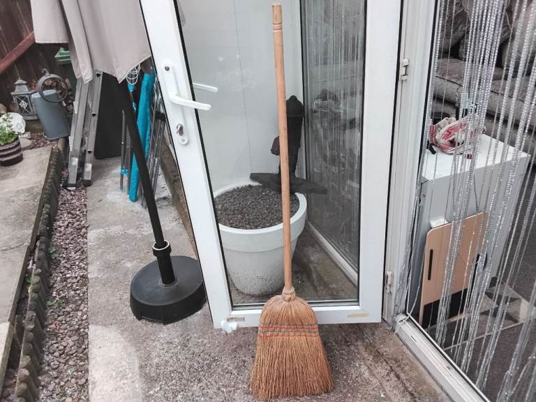 Traditional straw broom cool unusual 