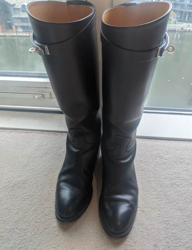 Hermes Black Jumping Boots Size 5 UK/ 38 eu