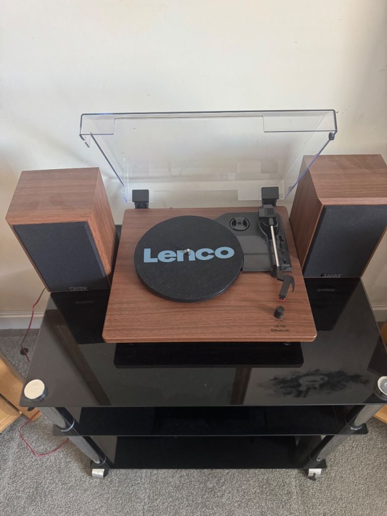 Lenco Turntable with Speakers - Good Condition