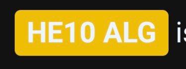 Private number plate 