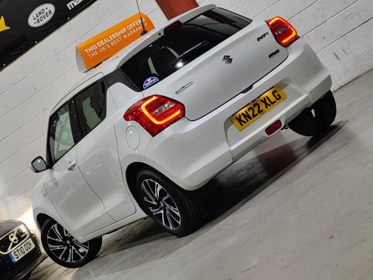 SUZUKI SWIFT; 1.2 PETROL HYBRID; 82BHP; SZ-L; 5 DOOR; MANUAL; WHITE; 57.9 MPG;