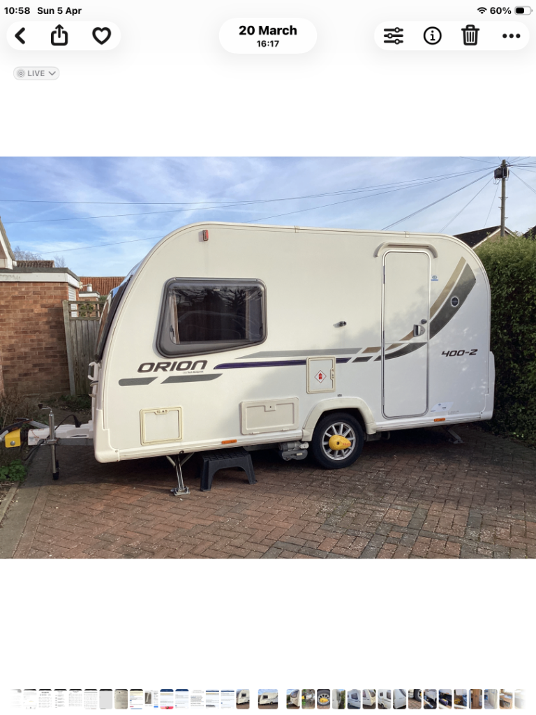 BAILEY ORION 400/2 2 BIRTH TOURING LIGHTWEIGHT 2012