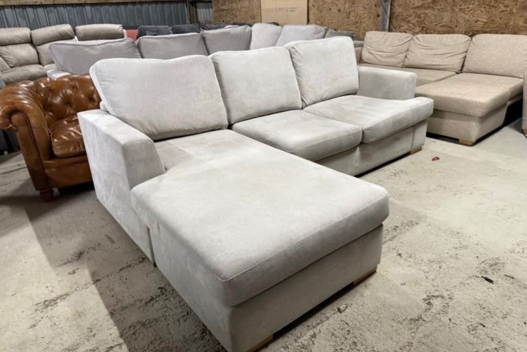 DFS Freya sofa (reversible chaise) matching footstool also, I can deliver