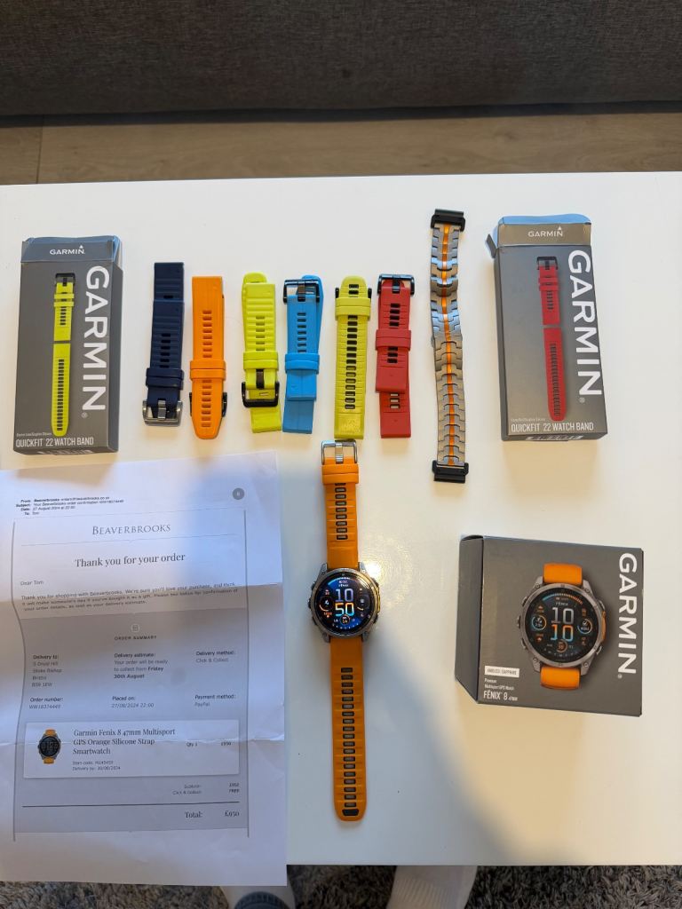 image for Garmin Fenix 8 47mm Amoled Tutanium Sapphire 