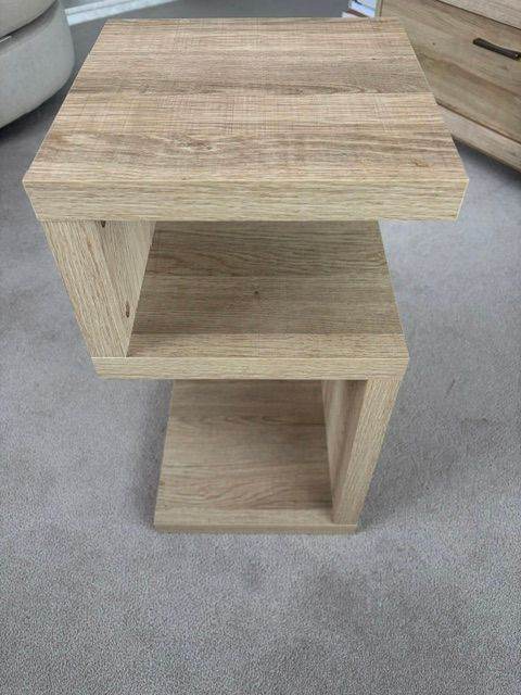 Wooden Bedside Table with Storage Shelf – Good Condition