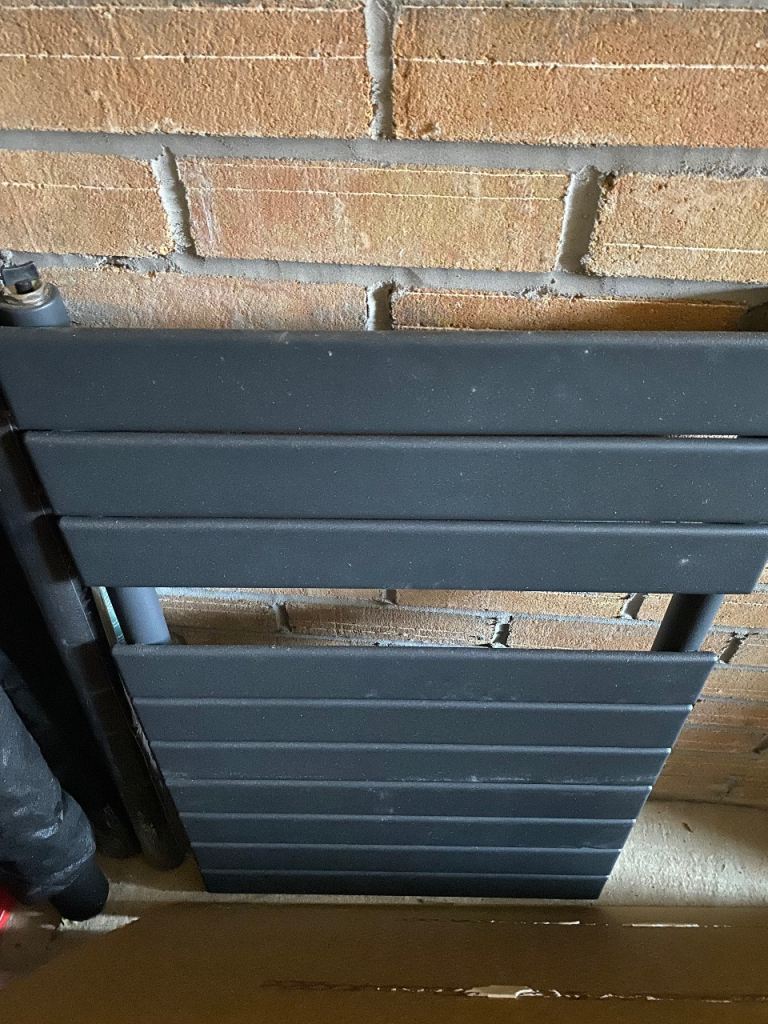 Lovely dark grey matt radiator