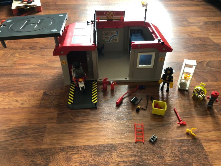 Playmobil Fire Station Set with Figures and Accessories