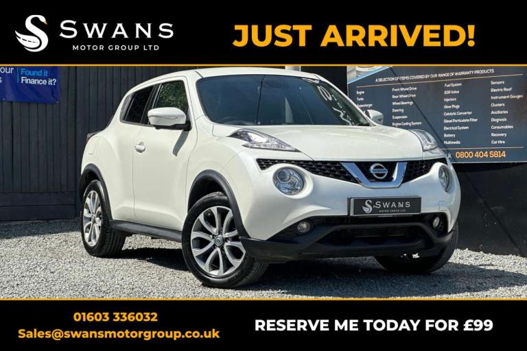 2015 Nissan Juke 1.5 dCi Tekna White Manual Diesel 2015 SUV Diesel Manual