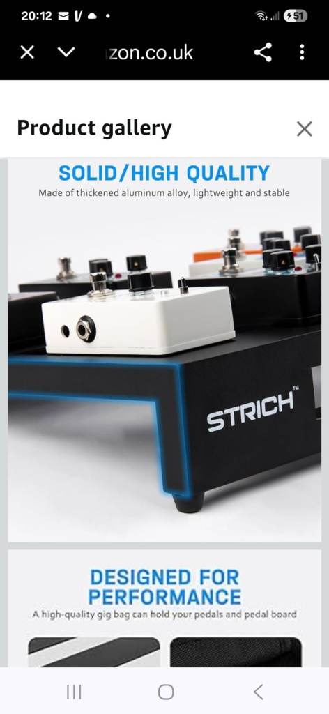 New boxed strich pedal board with carry case