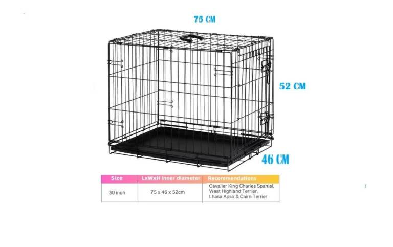 Single Door 30 inch Dog Cage - Medium