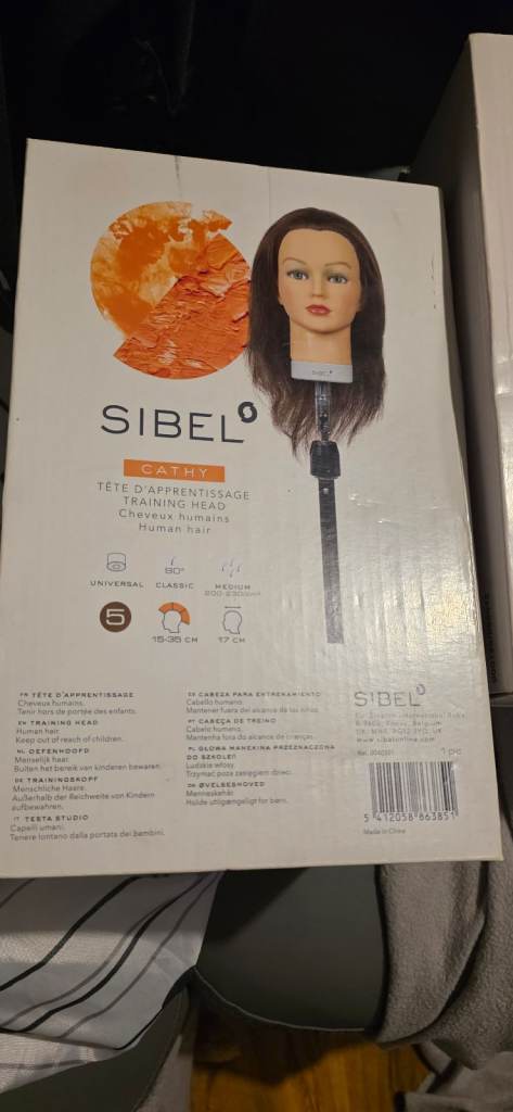 Sibel Cathy Training Head with Hair – Brand New in Box