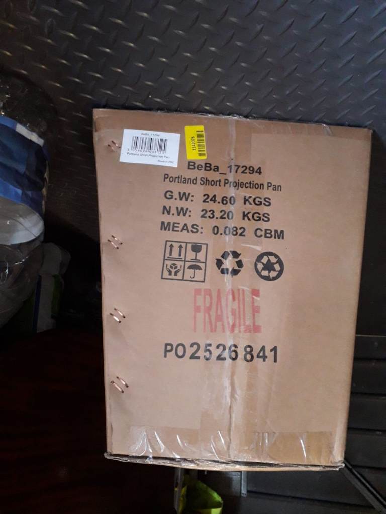 New Portland Short Projection Pan in Box. - WC Short Projection Pan - White (No Cistern or Seat)