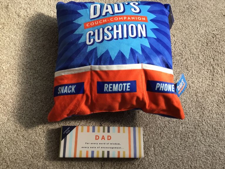 New Dad's Couch Companion Cushion with Pen Gift Set
